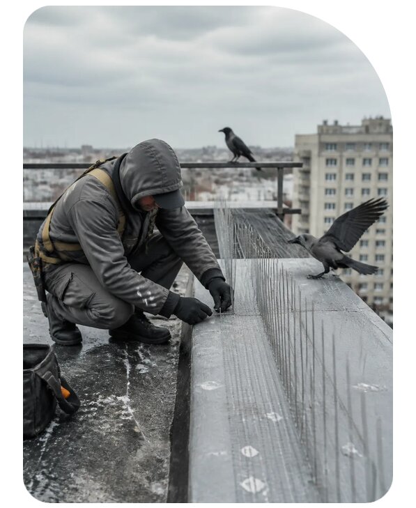Защита от ворон под ключ в Мариинске по цене от 5099 р. | Сенат-Мрн